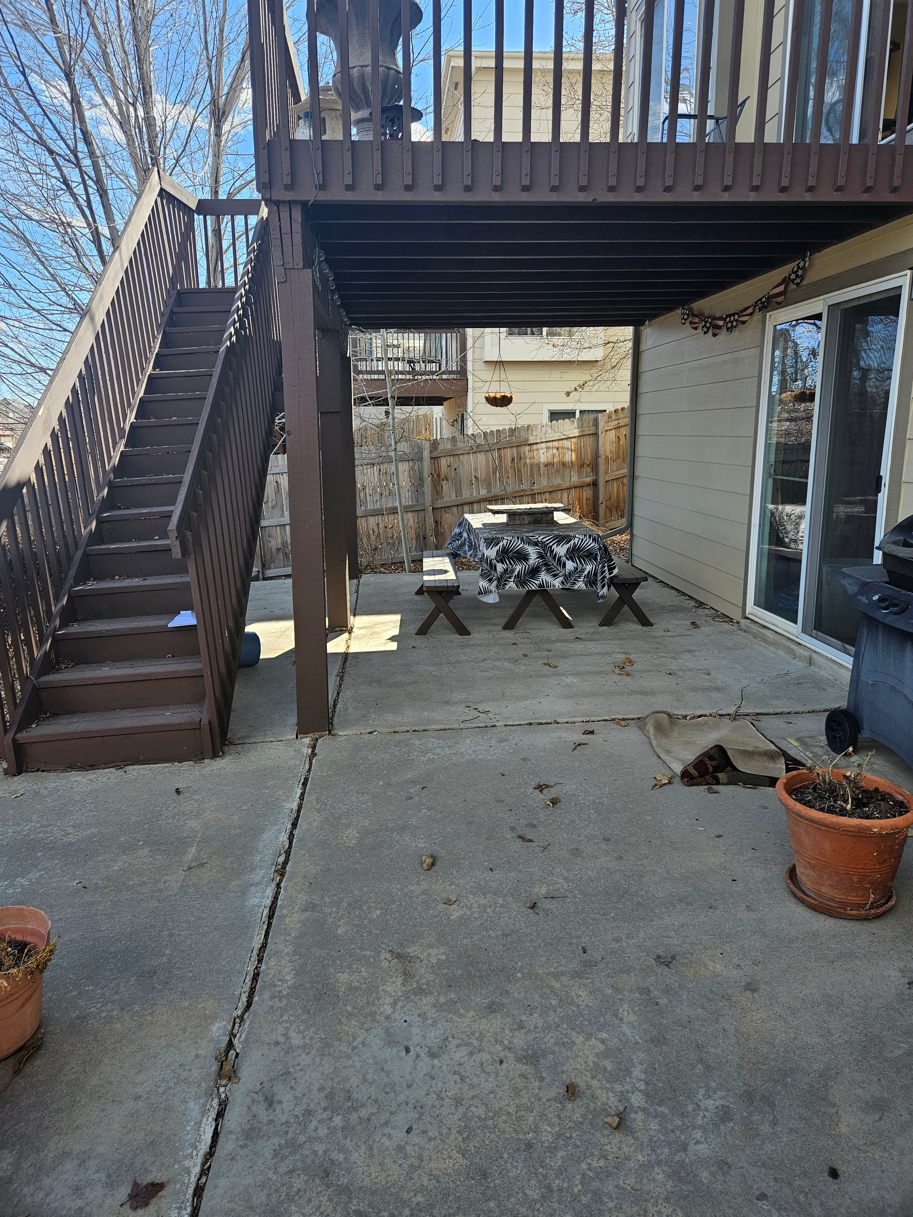 2025.04.30 Stairs, Deck, and Patio. Before 3