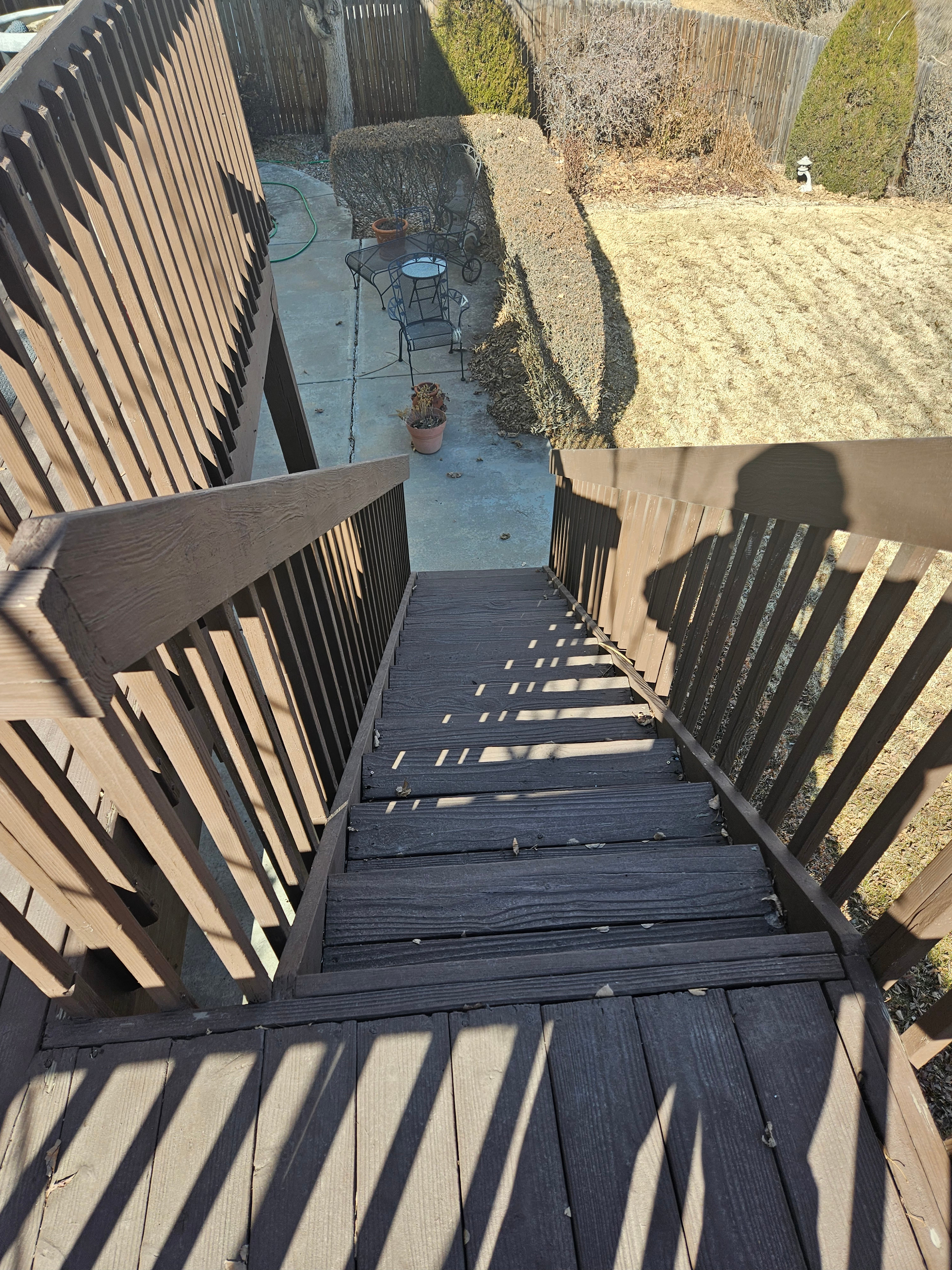 2025.04.30 Stairs, Deck, and Patio. Before 1